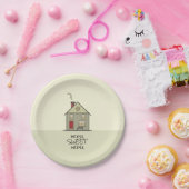 Zuhause Sweet Zuhause Zitat Niedliches Haus Pappteller (Party)