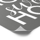 Zuhause Sweet Zuhause Zitat Poster Typografie (Ecke)
