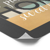 Zuhause Sweet Zuhause Zitat Poster Typografie (Ecke)