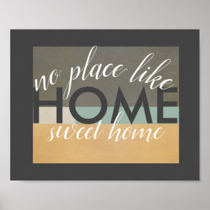 Zuhause Sweet Zuhause Zitat Poster Typografie