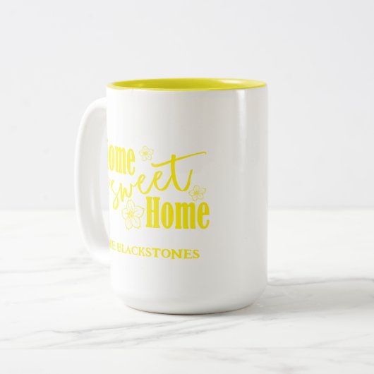 Zuhause Sweet Zuhause Zweifarbige Tasse (Vorderseite Links)