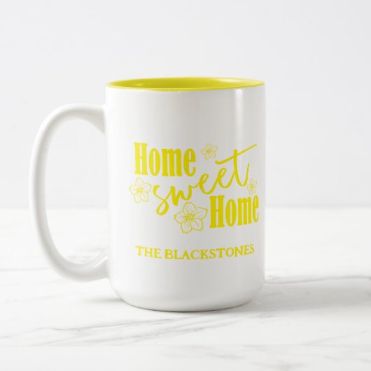 Zuhause Sweet Zuhause Zweifarbige Tasse (Links)