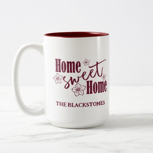 Zuhause Sweet Zuhause Zweifarbige Tasse (Links)