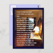 Zuhause Sweetest Zuhause Gedicht Card Postkarte (Vorne/Hinten)