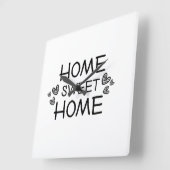 Zuhause Sweß Zuhause-Skript Quadratische Wanduhr (Winkel)