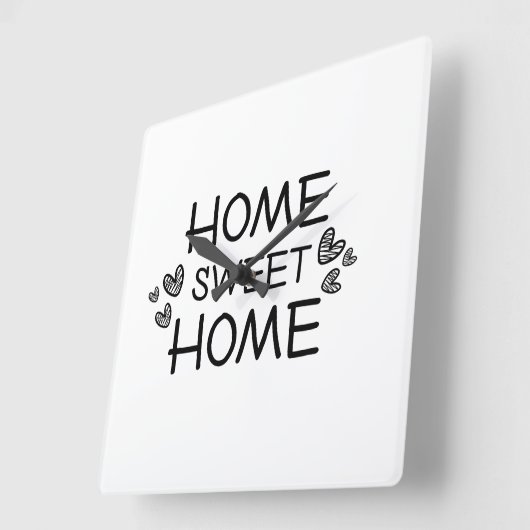 Zuhause Sweß Zuhause-Skript Quadratische Wanduhr (Winkel)