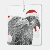 ZUHAUSE SWFL NEST EAGLE EYE SPARKLE WEIHNACHTSMANN KERAMIKORNAMENT (Links)