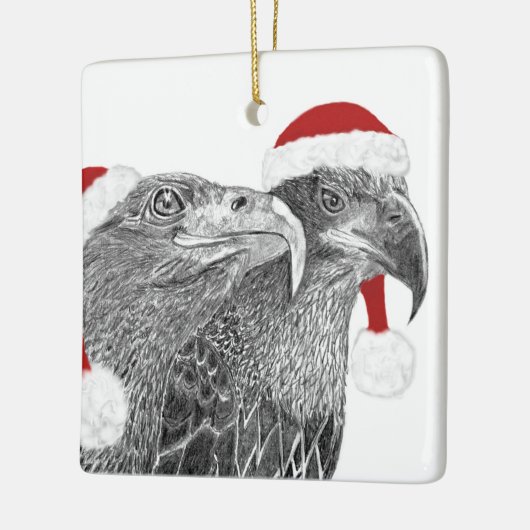 ZUHAUSE SWFL NEST EAGLE EYE SPARKLE WEIHNACHTSMANN KERAMIKORNAMENT (Links)