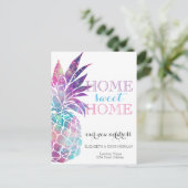 Zuhause Swwt Zuhause, Ananas, neue Adresse Ankündigungspostkarte (Stehend Vorderseite)