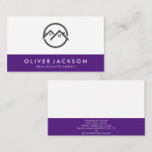 Zuhause-Symbol für Real Anwesen | Lila Trimm Visitenkarte (Vorne/Hinten)