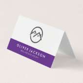 Zuhause-Symbol für Real Anwesen | Lila Trimm Visitenkarten (Vorderseite)