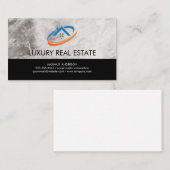 Zuhause-Symbol für Real Anwesen | Marmor Visitenkarte (Vorne/Hinten)