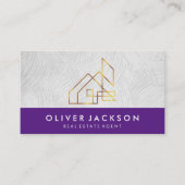 Zuhause-Symbol für Real Anwesen | Moderner Stil Visitenkarte (Vorderseite)