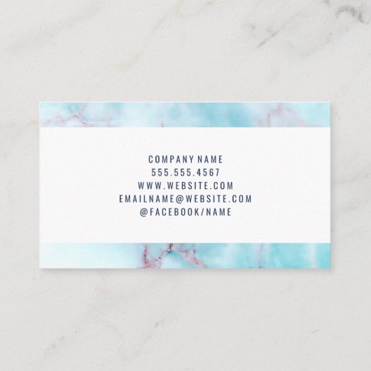 Zuhause-Symbol für Real Anwesen | Ocean Granite Visitenkarte (Rückseite)