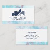 Zuhause-Symbol für Real Anwesen | Ocean Granite Visitenkarte (Vorne/Hinten)