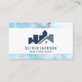 Zuhause-Symbol für Real Anwesen | Ocean Granite Visitenkarte (Vorderseite)