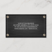 Zuhause-Symbol für Real Anwesen | Schwarzes Metall Visitenkarte (Rückseite)