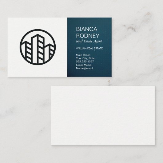 Zuhause-Symbol | Real Anwesen Agent Visitenkarte (Vorne/Hinten)