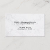 Zuhause-Symbol | Weißer Marmor Terminkarte (Rückseite)