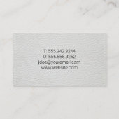 Zuhause-Symbol | Weißleder Visitenkarte (Rückseite)