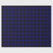 Zuhause tartan blau kariert geschenkpapier (Flach)