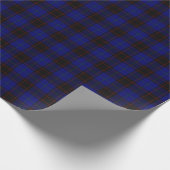 Zuhause tartan blau kariert geschenkpapier (Ecke)