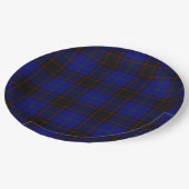 Zuhause tartan blau kariert pappteller (Schrägansicht)