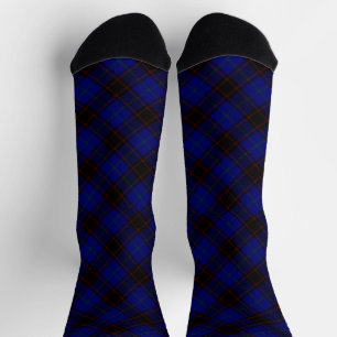Zuhause tartan blau kariert socken