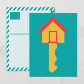 Zuhause-Taste Postkarte (Vorne/Hinten)