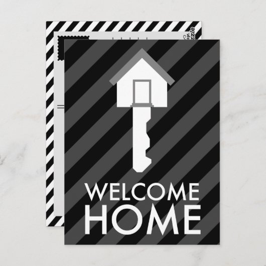 Zuhause-Taste Postkarte (Vorne/Hinten)