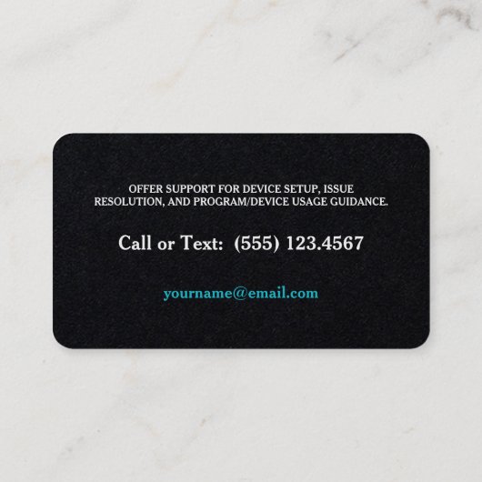 Zuhause-Tech-Support Visitenkarte (Rückseite)