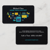 Zuhause-Tech-Support Visitenkarte (Vorne/Hinten)