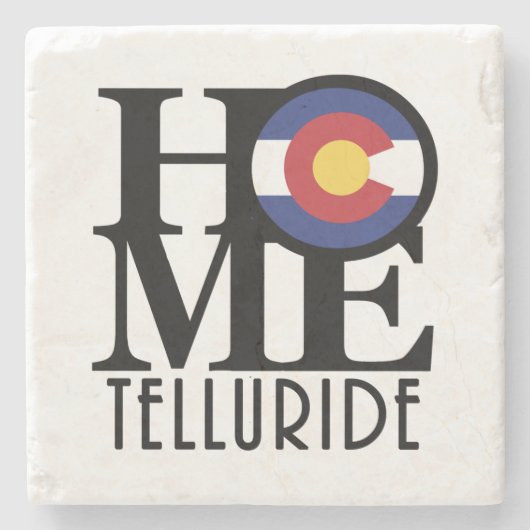 ZUHAUSE Telluride Colorado Steinuntersetzer (Vorderseite)