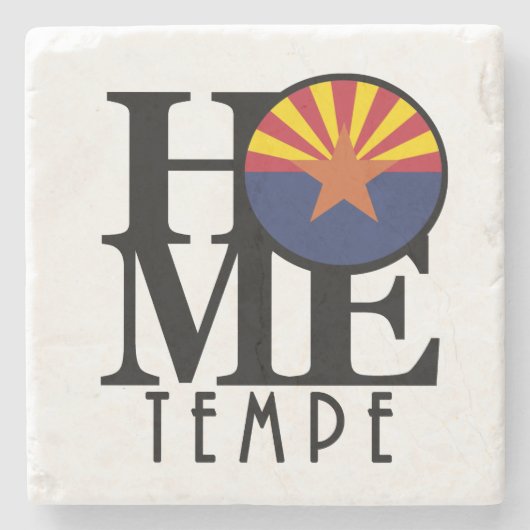 ZUHAUSE Tempe Arizona Steinuntersetzer (Vorderseite)