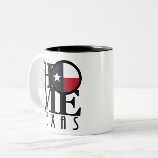 ZUHAUSE Texas 11oz Zwei-Tone-Kaffee-Tasse Zweifarbige Tasse (Vorderseite Links)