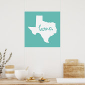 Zuhause Texas Benutzerdefinierte Farbe Poster (Küche)