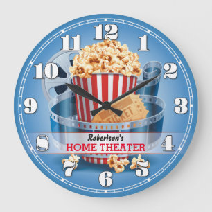Zuhause-Theater-Kino Personalizable Wand-Uhr Große Wanduhr