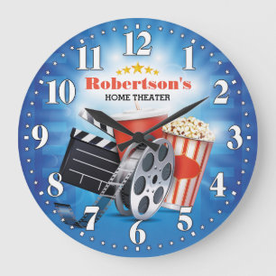 Zuhause-Theater-Kino Personalizable Wand-Uhr Große Wanduhr