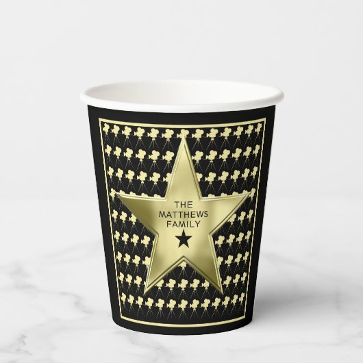 Zuhause Theater Personalisierter Name Film Star Pappbecher (Rückseite)