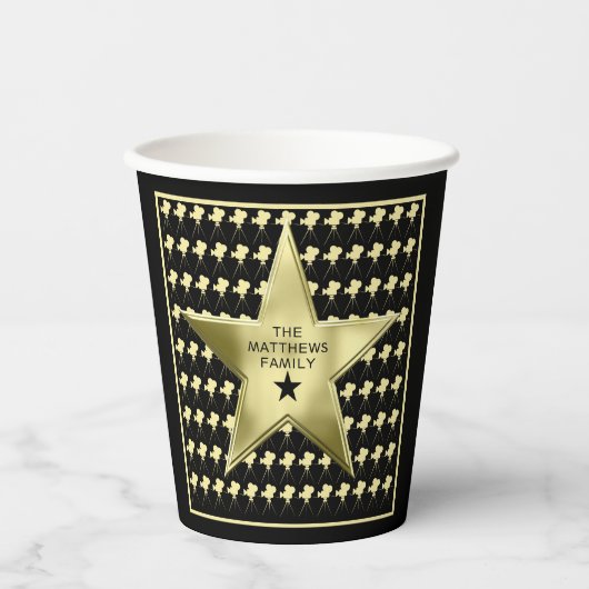Zuhause Theater Personalisierter Name Film Star Pappbecher (Vorderseite)