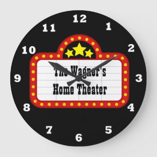 Zuhause-Theaterdekorationsuhr hinzufügen Große Wanduhr