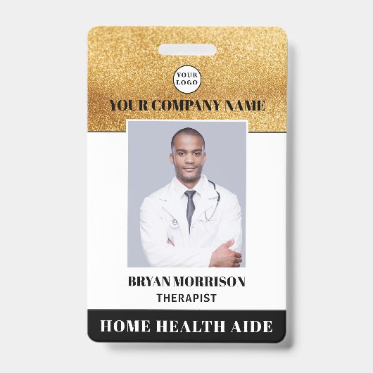 Zuhause Therapeut Foto ID Ausweis (Vorderseite)