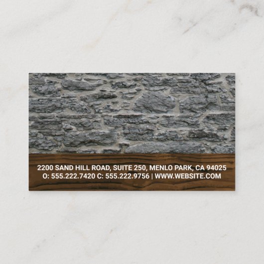 Zuhause-Tools | Hintergrund Holzgestein Visitenkarte (Rückseite)