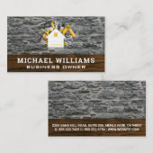 Zuhause-Tools | Hintergrund Holzgestein Visitenkarte (Vorne/Hinten)