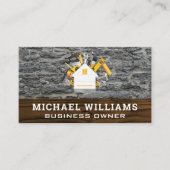 Zuhause-Tools | Hintergrund Holzgestein Visitenkarte (Vorderseite)