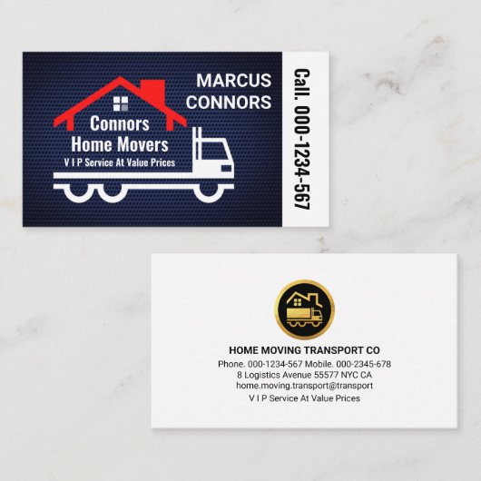 Zuhause-Transport auf Drahtgitter Visitenkarte (Vorne/Hinten)