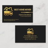 Zuhause-Transport mit Minimalistischer Goldlinie Visitenkarte (Vorne/Hinten)