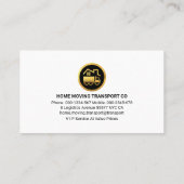 Zuhause Transport Trucker Visitenkarte (Rückseite)