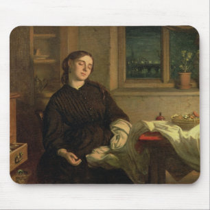 Zuhause-Träume, 1869 (Öl auf der Leinwand Mousepad