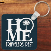 ZUHAUSE Travelers Erholung South Carolina Schlüsselanhänger (Rückseite)